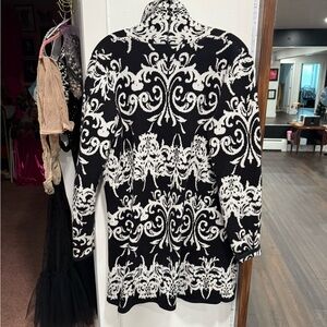 Black and White Patterned Sweater